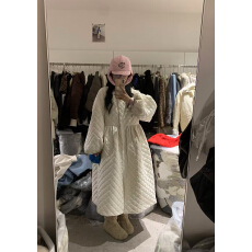 批发实拍实价 复古休闲宽松<b class='q'>娃娃</b>款棉衣外套<b class='q'>连衣裙</b>