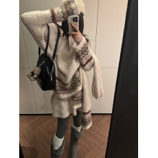 实价 节日氛围感休闲百搭费尔岛毛衣三件套