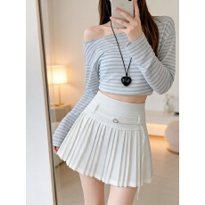 批发实拍白色裙子半身裙女2026高腰<b class='q'>显瘦</b>a字百褶风琴短裙西装半身裙