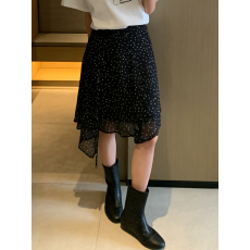 批发波点纱裙<b class='q'>半身裙</b>女夏季中长款一片式裙子炸街独特漂亮半裙五分中裙