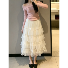 批发法式甜美风<b class='q'>网纱</b>蛋糕<b class='q'>裙</b>女夏季大码蝴蝶结多层蓬蓬半身<b class='q'>裙</b>减龄仙女<b class='q'>裙</b>