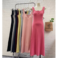 批发HHY自制 法式黑色针织<b class='q'>背心</b><b class='q'>长裙</b>夏季设计感显瘦无袖外穿吊带连衣裙