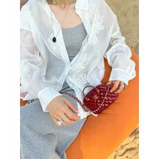 批发再美一点 夏季法式设计感天丝刺绣<b class='q'>防晒</b>衬衫女薄款薄上衣