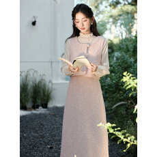 批发实拍羊毛小香风套装女冬季粉色富家千金马甲气质搭配一整套