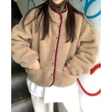 批发已出  <b class='q'>韩国</b>chic拉链设计摇粒绒<b class='q'>卫衣</b>外套