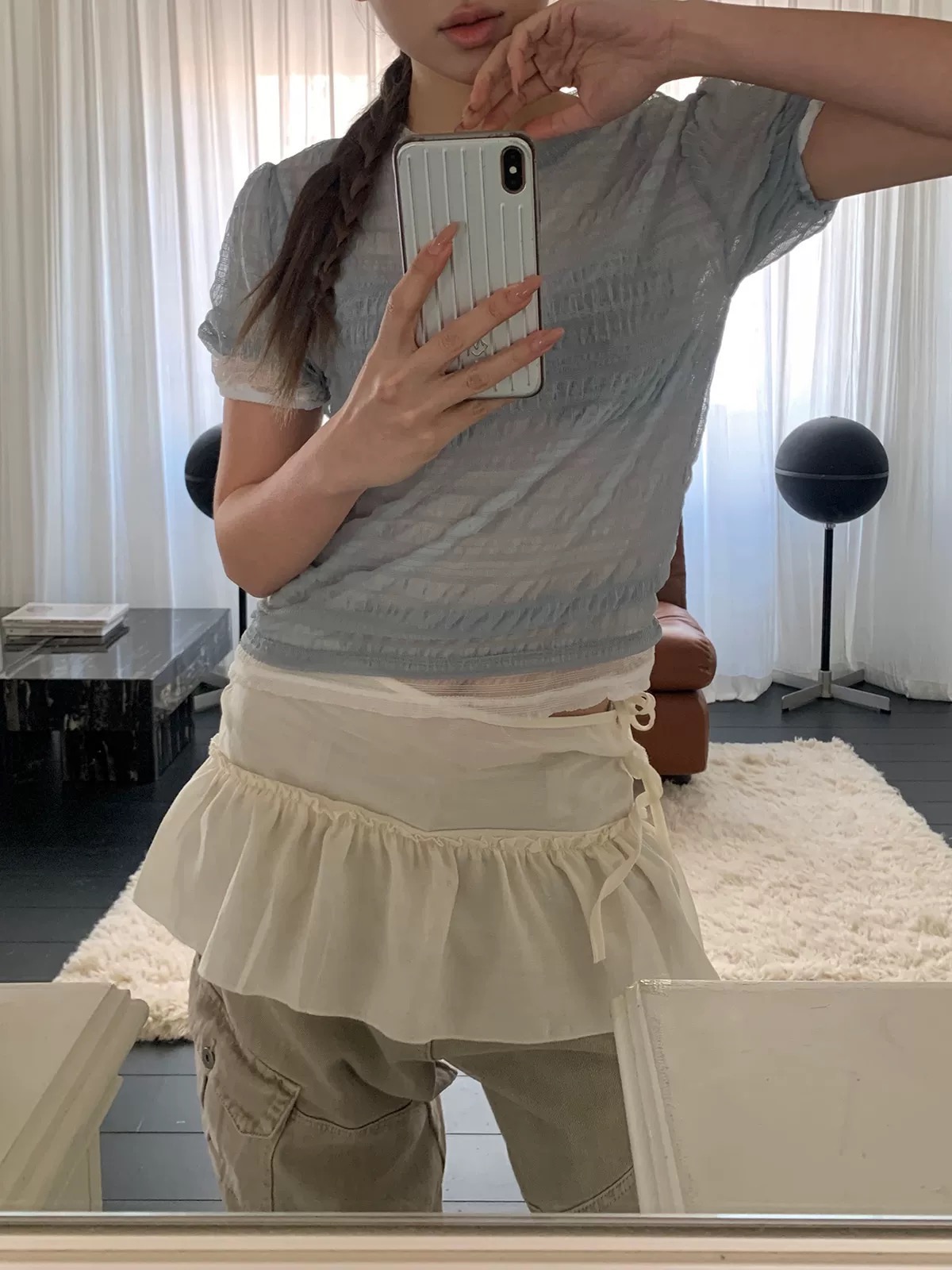 있음 밖으로 동대문 새로운 스택 착용 랩스커트팬츠 작은 청신 낭만주의 다용도 표지 넓적 다리 미니 스커트