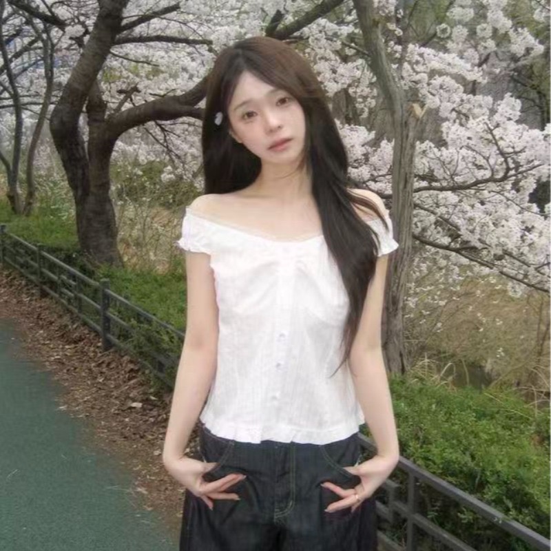 한 부서 chic 달콤함 체크무늬 조끼 여성 셔츠