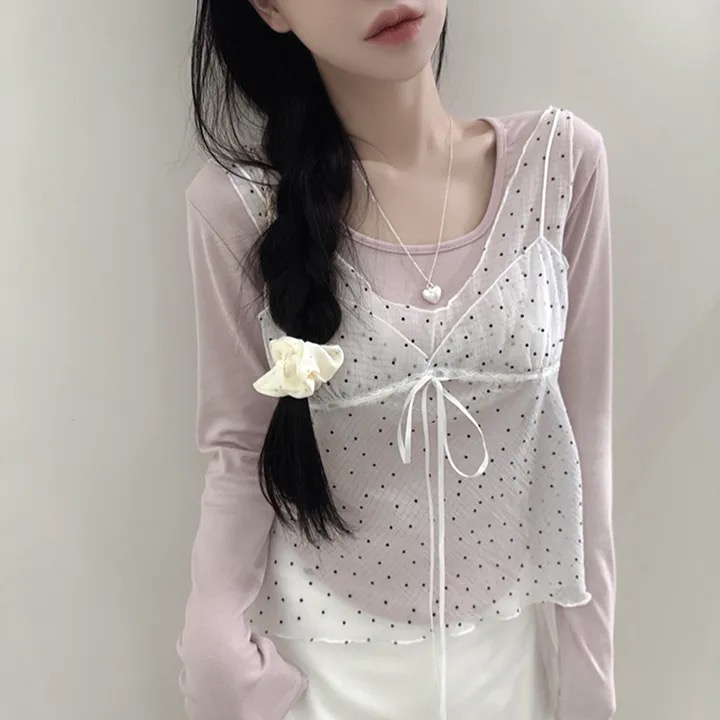 재고 있음 사이즈 업데이트 한국 chic 새로운 달콤함 레이스 부드러운 바람 셔츠