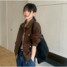 批发韩国东大门 2026秋冬韩版麂皮外套女
