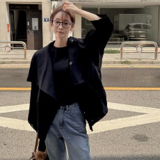 批发chic 韩系秋季时尚复古<b class='q'>英伦</b><b class='q'>风</b>双排扣工装休闲宽松<b class='q'>风</b>衣夹克外套
