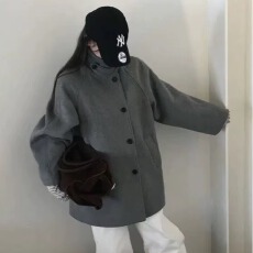 批发毛呢<b class='q'>外套</b><b class='q'>女</b>2026秋冬新款高级感立领加厚保暖呢子<b class='q'>大</b>衣