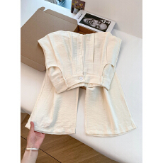 批发实拍 天丝亚麻西装<b class='q'>裤</b>女夏季薄款高腰垂感老钱风休闲<b class='q'>棉麻</b>阔腿<b class='q'>裤</b>子