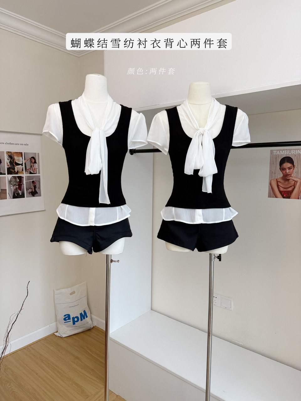레드 맨 파빌리온 반팔 셔츠 여자 2026 새로운 튀김 거리 Chic 아름다운 작은 셔츠 쉬폰 톱 여성 화이트 셔츠
