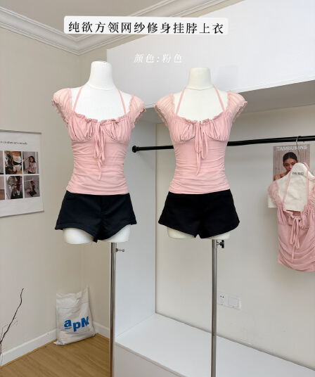 화이트 워터 여성 계단식 낭만주의 망사 해변가 휴가 여성 드레스 여름 섬 광장 칼라 품격 치마