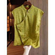 批发新中式国风真丝香云纱<b class='q'>上衣</b>女时尚气质高端修身百搭<b class='q'>桑蚕丝</b>衬衫