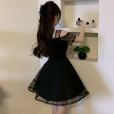 批发夏季2026新款大码女装方口领显瘦纯色连衣裙百搭<b class='q'>气质</b>减龄A字裙潮.