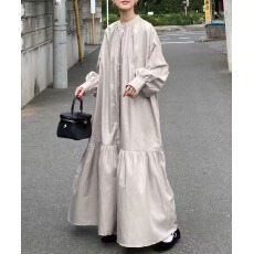 批发2025新款大码女装宽松舒适长袖纯色<b class='q'>连衣裙</b>   优质面料