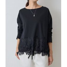 批发日系2026春季花边下摆小卫衣