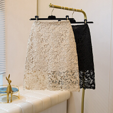 批发实拍2026夏新款蕾丝半身裙女高腰修身显瘦气质高级感大码裙短裙