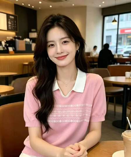 여름 POLO 칼라 니트 여성 의류 반팔 루즈핏 폴로 칼라 패치워크 색상 다용도 얇은 스타일 슬림해 보이는 맨위 티셔츠 기본 셔츠