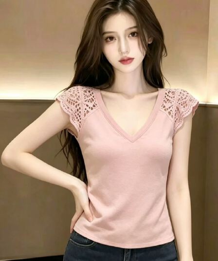 프랑스식 레이스 조각 회색 민소매 캐미솔 2026 여름 알파벳 프린트 벨트 가슴 패드 의류 작은 대중
