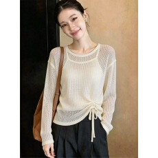 批发针织衫女<b class='q'>春</b>夏2026夏季新款不规则防晒吊带罩衫两件套上衣.