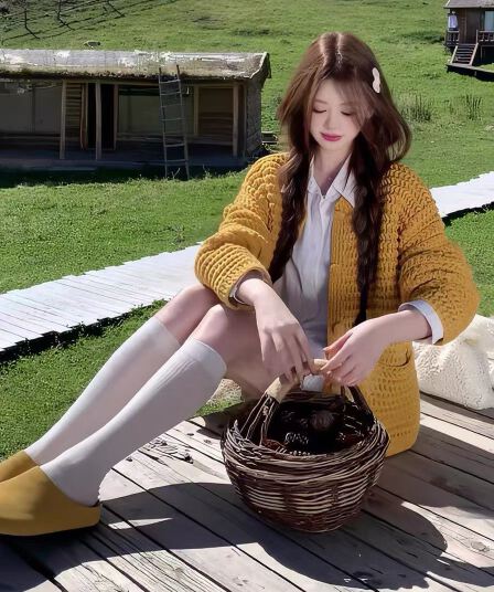 2026 년 가을 겨울 새로운 한 부서 부드러운 센스 센 부서 느긋한 바람 스웨터 여자