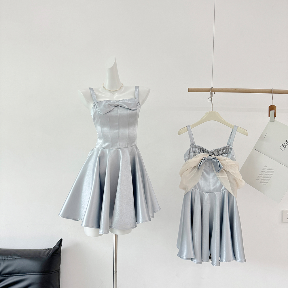 퍼프 드레스 고급 센스 품격 공주 드레스 탈착식 실 숄