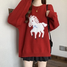 批发宽松大码针织衫内搭可外穿长袖上衣女2025新款冬季高级感慵懒毛衣