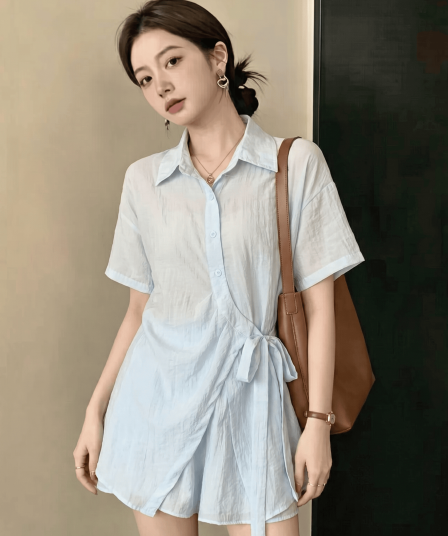 2026 여름 새로운 빅 사이즈 지방 mm 패션 품격 한국 스타일 다용도 미니멀리즘 캐주얼 슬림해 보이는 연령 감소 여성 세트