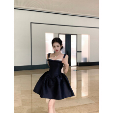 批发实拍~ 小猫耳朵 重工仿丝毛蝴蝶结公主日<b class='q'>礼服</b>吊带连衣<b class='q'>裙</b>