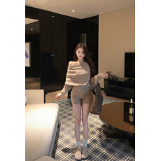 批发实拍～秋<b class='q'>冬</b> 慵懒风针织套装女高级感气质穿搭毛衣短裤两件套