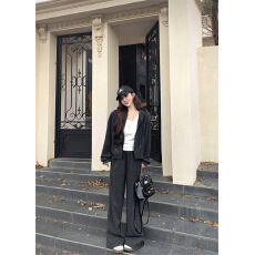 批发实拍～慵懒风加绒 条纹三件<b class='q'>套装</b> 连帽卫衣+长袖打底衫+直筒休闲裤