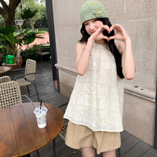 批发2025新款刺绣吊带背心女夏款海边度假风吊带衫绝美无袖小上衣薄潮