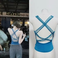 批发JMSHOP 热浪甜心 辣妹露背设计自带胸垫<b class='q'>背心</b>吊带女夏季无袖上衣