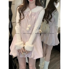 批发THETURE甜兔筒背心裙<b class='q'>连衣裙</b>女秋冬2025新款花苞裙无袖圣诞穿搭