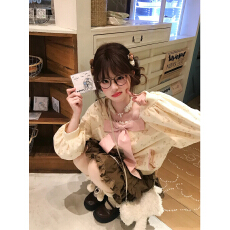 批发布丁小马 马年限定好看大蝴蝶结小马印花卫衣+咖色蓬蓬蛋糕裙