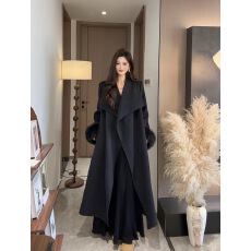 批发<b class='q'>欧美</b><b class='q'>风格</b>宽松型长款女老钱风毛呢外套长款款时尚毛呢冬季设计师