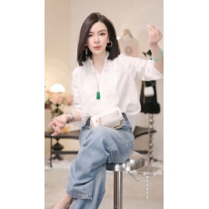 批发普瑟琳<b class='q'>设计</b>师品牌春日氛围感中式美学衬衫上衣