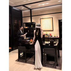 批发雅乔定制紫标航海裙 高级感<b class='q'>黑白</b>撞色两件套<b class='q'>连衣裙</b>