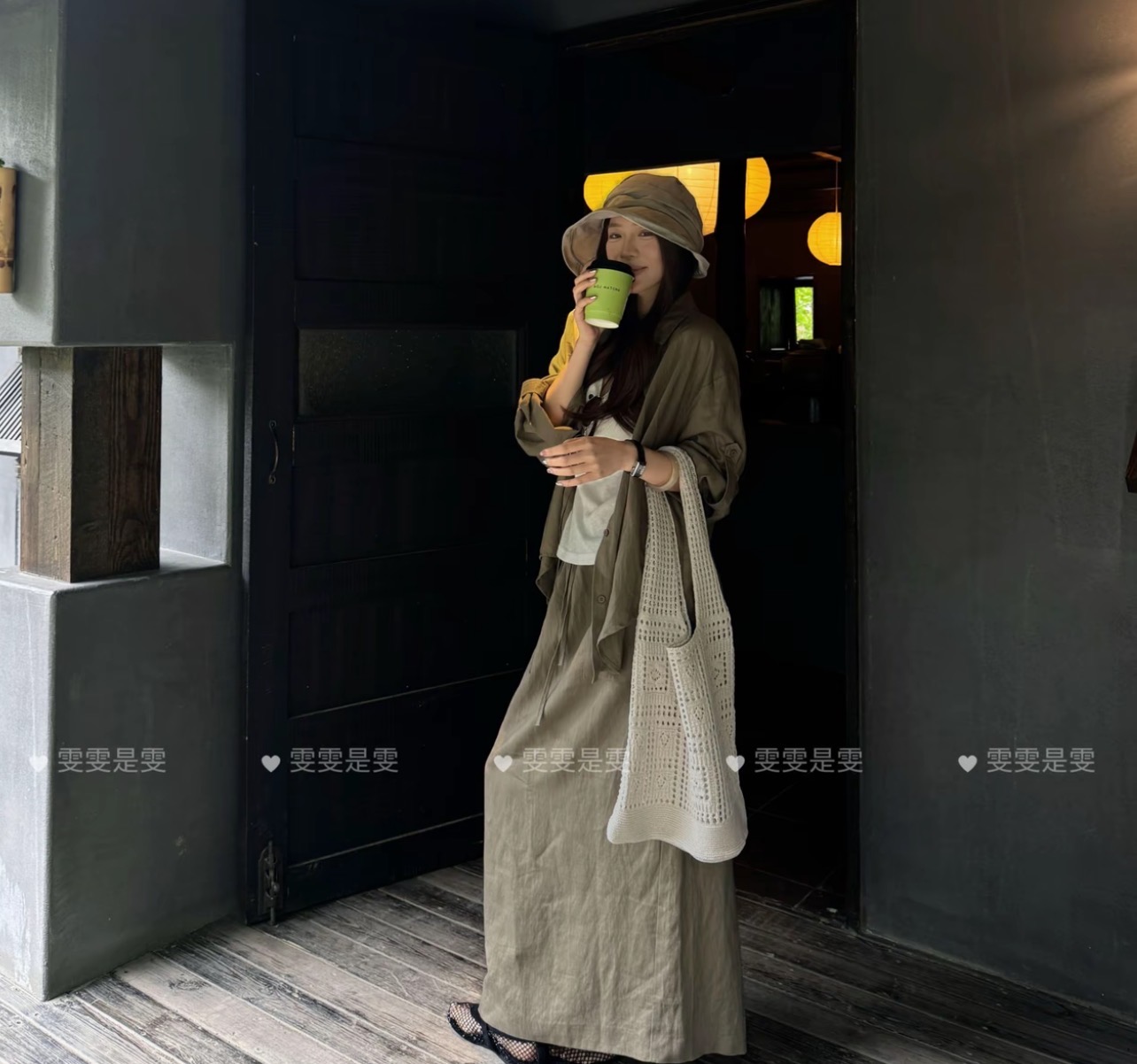 원자바오 원자바오 예 원자바오 센 호흡 작은 대중 오리지널 섹션 회색 콩 그린 아마 세트