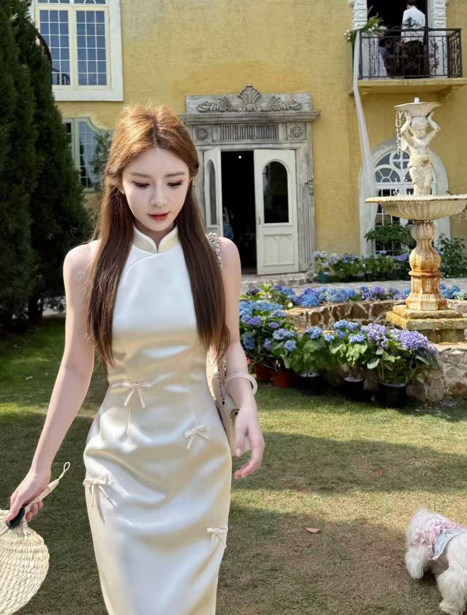 만두 1 미터 다섯 새로운 중식 3 차원 꽃 개선 치파오