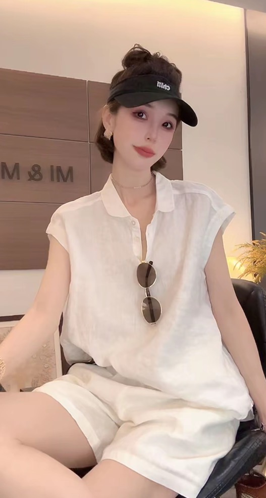 쌀 쌀 새 상점 여름 새로운 작은 대중 디자인 센스 폴로 칼라 반팔 셔츠