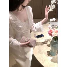 批发雅乔定制水<b class='q'>木</b>年华 法式重工刺绣蕾丝网纱长袖上衣