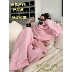 批发XYSF极简  超级温暖耀眼加厚质感混织羊毛呢套装