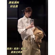 批发白色衬衫女2026春季新款<b class='q'>时尚</b>气质宽松显瘦花朵飘带上衣+<b class='q'>裤</b>子