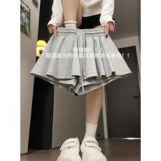 批发浅灰色运动短裙裤女夏季<b class='q'>高腰</b>微弹小个子网球裙a字显瘦百褶半身裙