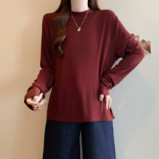 批发实拍大码半高领打底衫女2025年秋冬新款舒适柔软弹力内搭长袖上衣