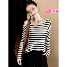 批发薄款防晒上衣女2026<b class='q'>春</b>夏法式设计小众时尚气质超好看条纹针织衫女