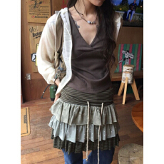 批发<b class='q'>夏</b>季日系轻亚感y2k原宿拼接古早蓬蓬蛋糕休闲半身裙